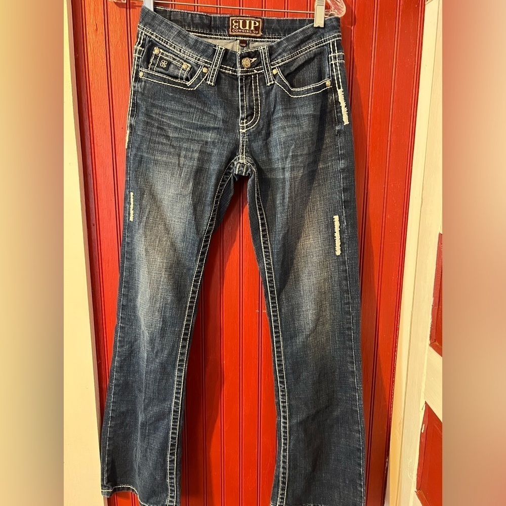 Cowgirl Up One-Up Jeans Western 27x32 - Picture 4 of 11